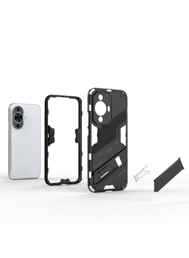 S-TOP Case For Huawei nova 11 4G Punk Armor 2 in 1 PC + TPU Phone Case with Holder - Image 5