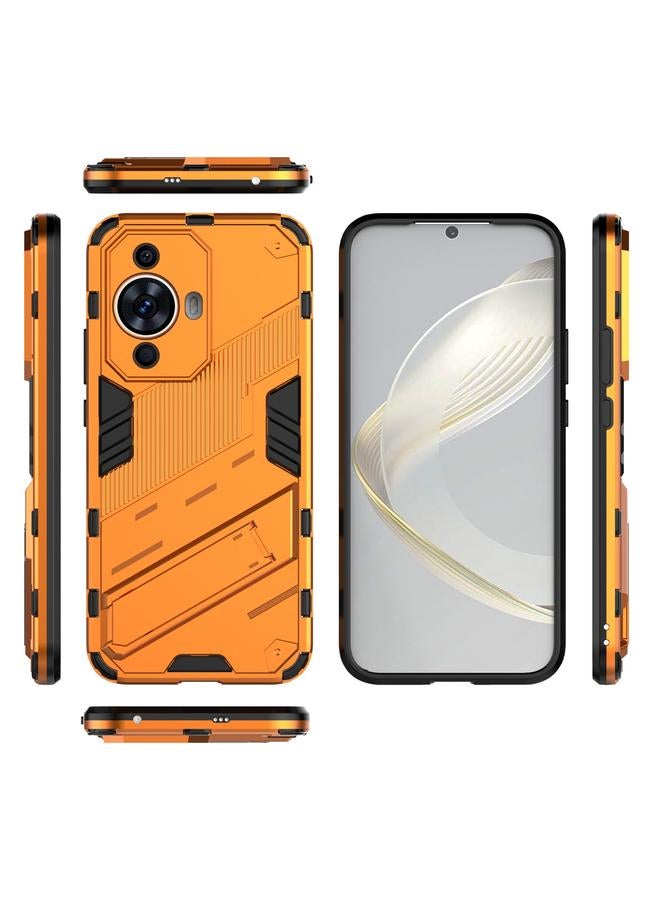 S-TOP Case For Huawei nova 11 4G Punk Armor 2 in 1 PC + TPU Phone Case with Holder - Image 3