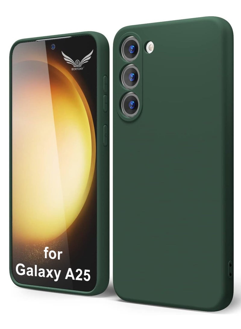 BORTONY Samsung Galaxy A25 Case Cover Flexible Soft Silicone Slim Fit Case for Galaxy A25 Anti Scratch with Inside Microfiber Lining Shockproof Protective Phone Case for Galaxy A25 5G 6.5 inch - Image 1