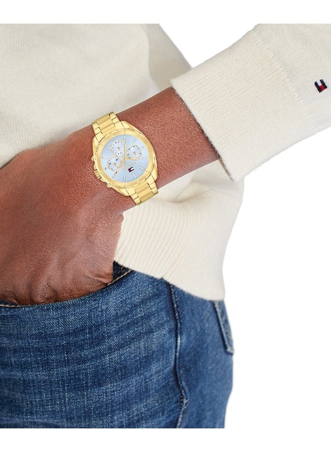 TOMMY HILFIGER ساعة تومى هيلفيغر النسائية ذات القرص الدائري باللون الأزرق - 1782783 - Image 2