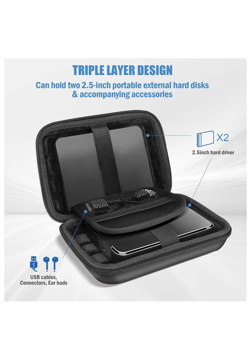 Beauenty Hard Drive Case 2.5 Compatible For Western Digital Elements WD My Passport Canvio Basics Seagate Backup Plus Slim Expansion 1TB 2TB 3TB 4TB Portable External  - Image 4