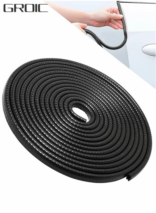 GROIC 32.8 FT Car Door Edge Guards, Car Edge Rubber Seal Trim Protector, No Glue Needed U Shape Car Door Guard Universal for Most Cars, Vehicles, SUVs (Black)  - Image 1