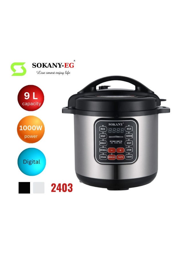 sokany 1200W 9L Electric Pressure Cooker - Image 3