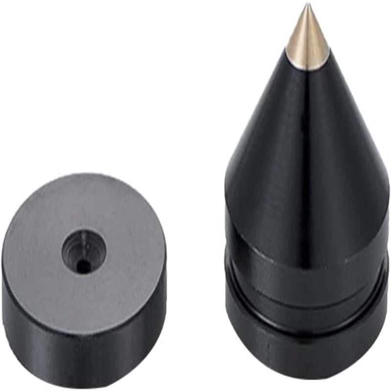 Aluminum Alloy Speaker Stands 2.3x2.3x2.2cm Black - Metal Spikes For Optimal Sound Quality - Foot Pads for Floor Protection for Home Audio Setup - Image 4