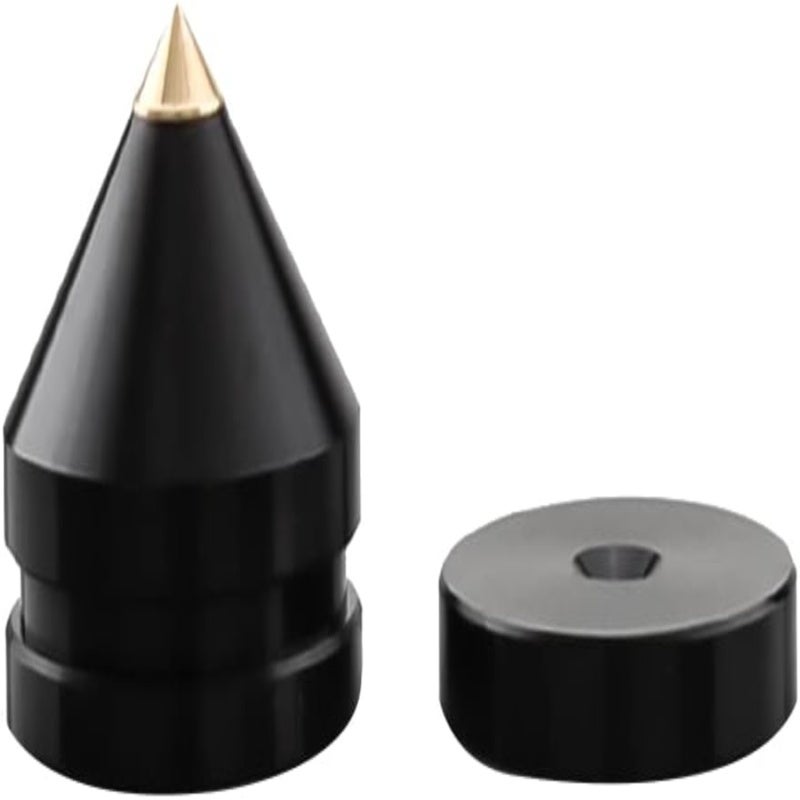 Aluminum Alloy Speaker Stands 2.3x2.3x2.2cm Black - Metal Spikes For Optimal Sound Quality - Foot Pads for Floor Protection for Home Audio Setup - Image 3