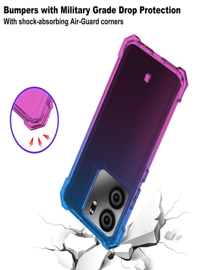 Ailiber Case for BLU View 5, BLU View 5 Phone Case with Screen Protector, Dual Layer Protection, Shockproof Corners TPU Bumper, Slim Silicone Cell Phone Cover for BLU View 5-Blue Pink - Image 4