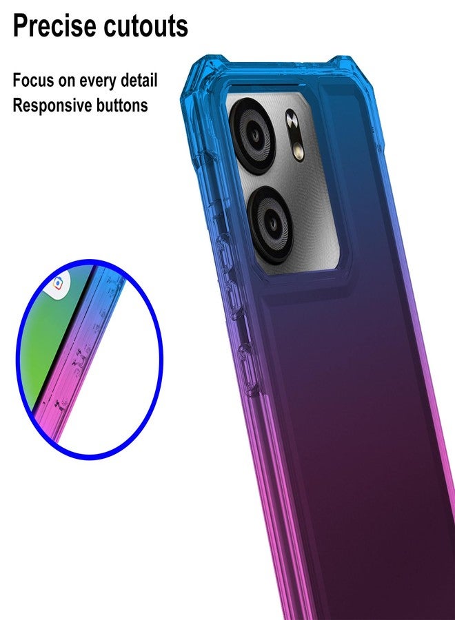 Ailiber Case for BLU View 5, BLU View 5 Phone Case with Screen Protector, Dual Layer Protection, Shockproof Corners TPU Bumper, Slim Silicone Cell Phone Cover for BLU View 5-Blue Pink - Image 5