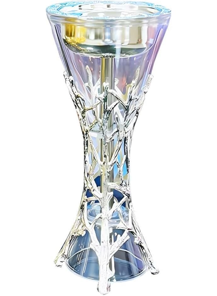 بخور مبخرة زجاجية شفافة، حامل بخور فحم فاخر - Image 1