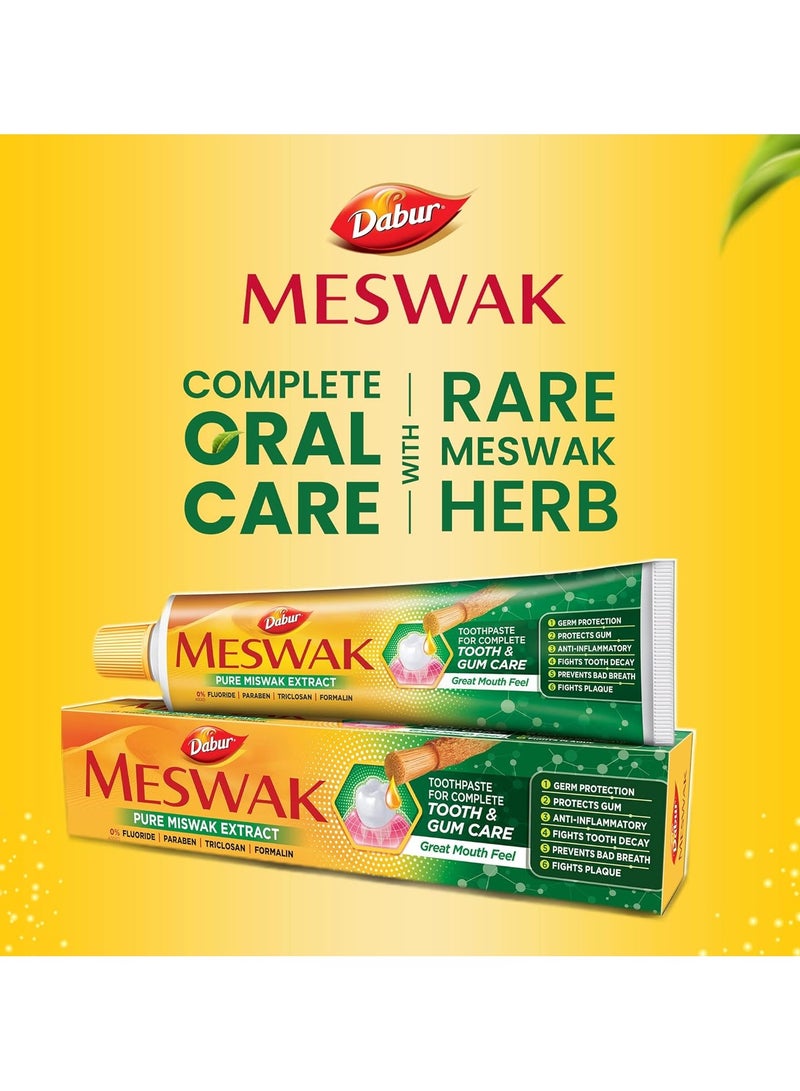 Dabur Meswak Complete Oral Care Toothpaste 500g 2 x 200g plus 1x100g Pure Miswak Extract No Fluoride Paraben or Triclosan - Image 2