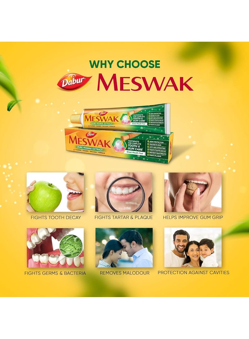 Dabur Meswak Complete Oral Care Toothpaste 500g 2 x 200g plus 1x100g Pure Miswak Extract No Fluoride Paraben or Triclosan - Image 4