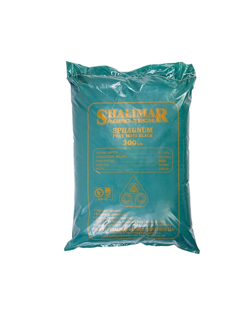 shalimar Sphagnum Peat Moss Black 300 Liters Ready To Use - Image 1