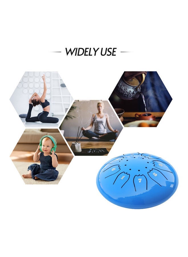 نيبمينينت Mini Metal Hand Drum 5 Inch C Tone 8 Notes Percussion Instrument - Image 2