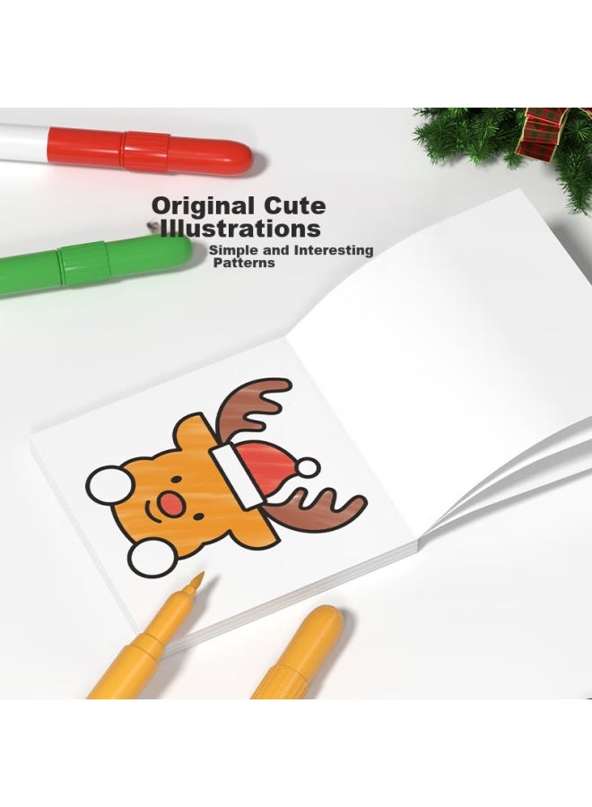 Time Science Shiguangxue Convenient Mini Coloring Books Set Of 6, 2-6 Years Old Children's Doodle Picture Books, Mini Drawing Books, Watercolor Pen Drawing, Kindergarten Coloring Books, Sticky Notes, Multi-themed Early Education Enlightenment Cognitive Drawing Books, Children's Back-to Gift - Image 2