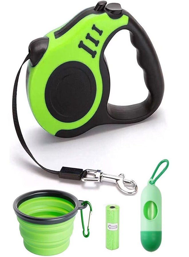 Gbivbe Retractable Green Dog Leash for Medium & Small Dogs & Cats - 16.5FT Tangle Free, Heavy Duty Walking Leash with Anti Slip Handle, Pause & Lock Strong Nylon Tape - Image 1