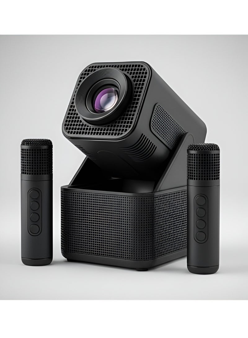 Smartbarry HT31 4K High-definition 3-in-1 Projector, Manual Focusing 5G Dual Band Speed,HD WiFi Bluetooth Projector, Intelligant Temperature Control, Android 11.0 Home Theater, Movies,Video Gaming, Office Work Meetings Projector - Image 1