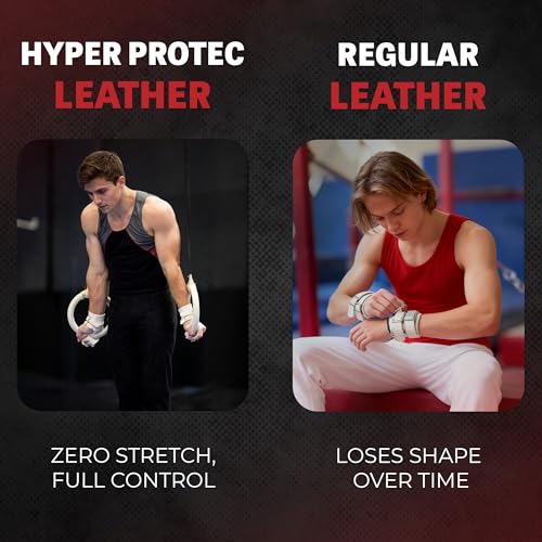 Reisport Protec Ring Gymnastics Grips for Men Triple Strength Leather Hand Grips for Gymnastics Rings Gymnastics Equipment Accessories for Advanced Gymnasts - Image 3