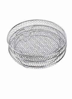 KASTWAVE Air Fryer Three Stackable Dehydrator Racks, KASTWAVE Stainless Steel Air Fryer Rack Fit all 4.2QT - 5.8QT Air fryer, Oven, Press Cooker, Air Flow Racks  - Image 4