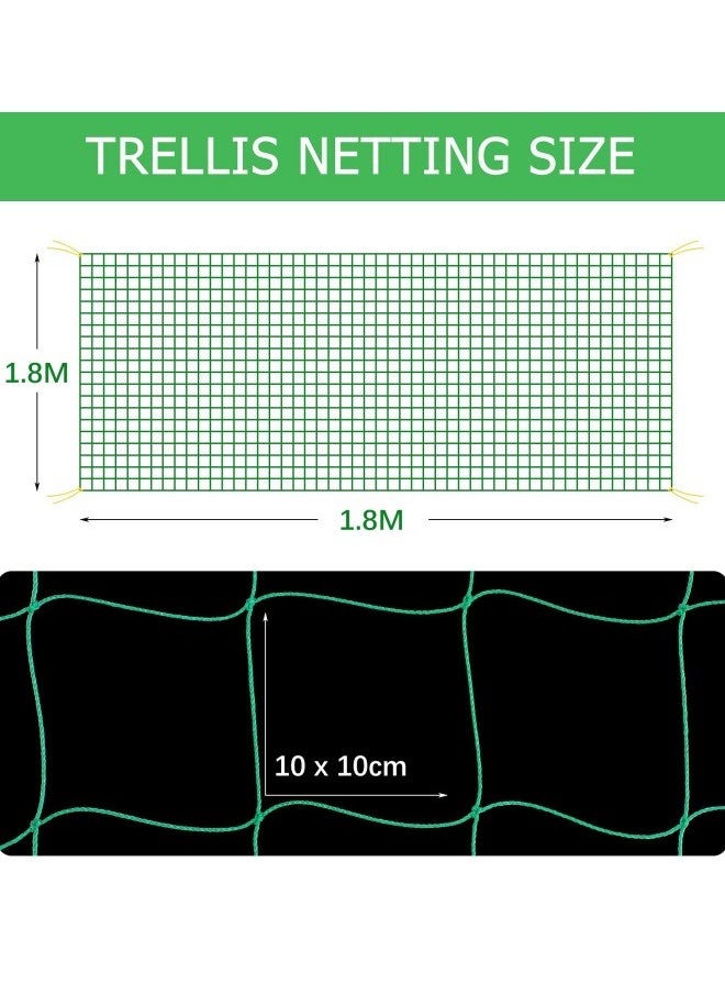 Generic - 2Pcs Garden Netting Climbing Plant Supports Garden Trellis Netting Heavy Duty Mesh for Cucumber Tomato Vegetables Fruit Vine - Image 1