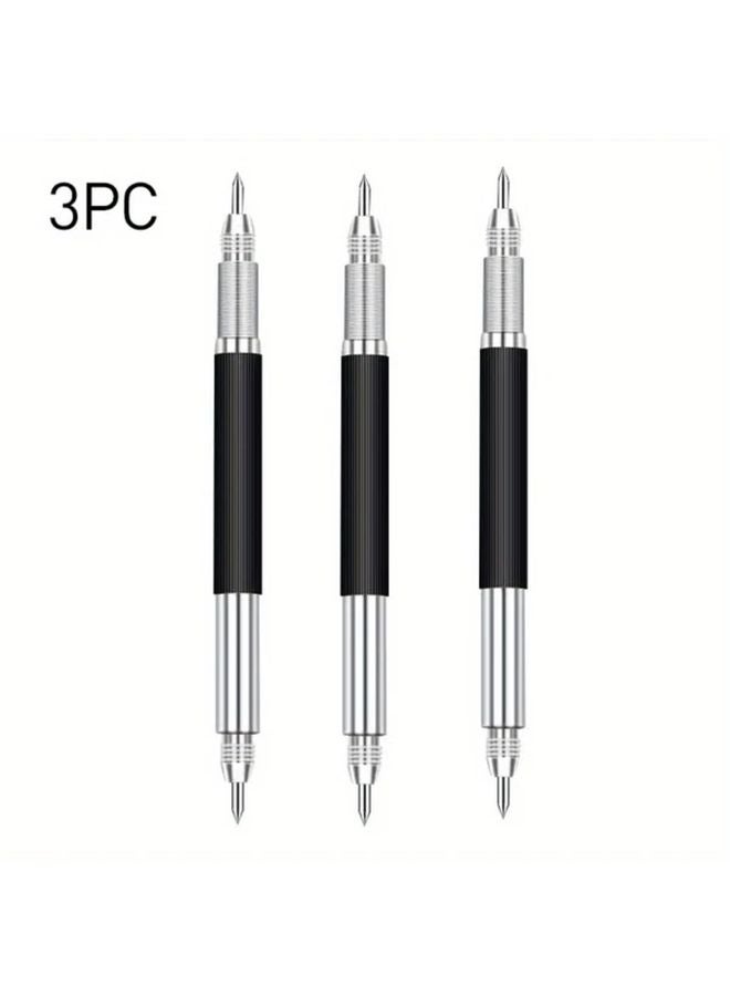 3pcs Double Head Engraving Pen Tungsten Carbide Tip Etching Pencil For Metal Glass Wood - Image 1