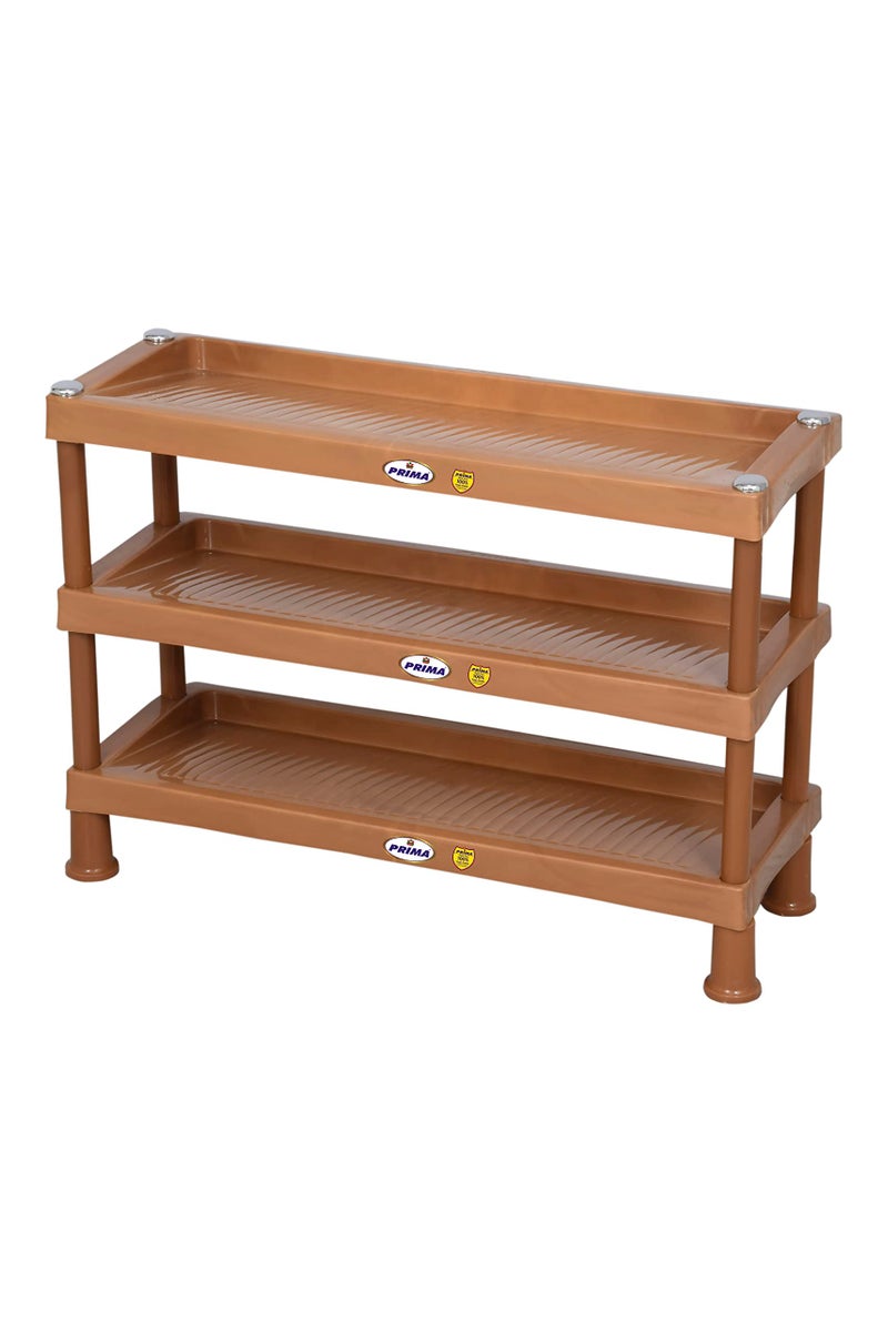 Prima Plastic Shoe Rack-3 | Storage Organizer | Shelves for Home | Living Room | Bedroom (3 Shelves), Sandal - Image 3