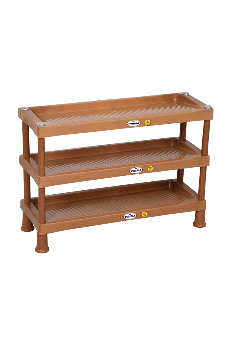 Prima Plastic Shoe Rack-3 | Storage Organizer | Shelves for Home | Living Room | Bedroom (3 Shelves), Sandal - Image 2