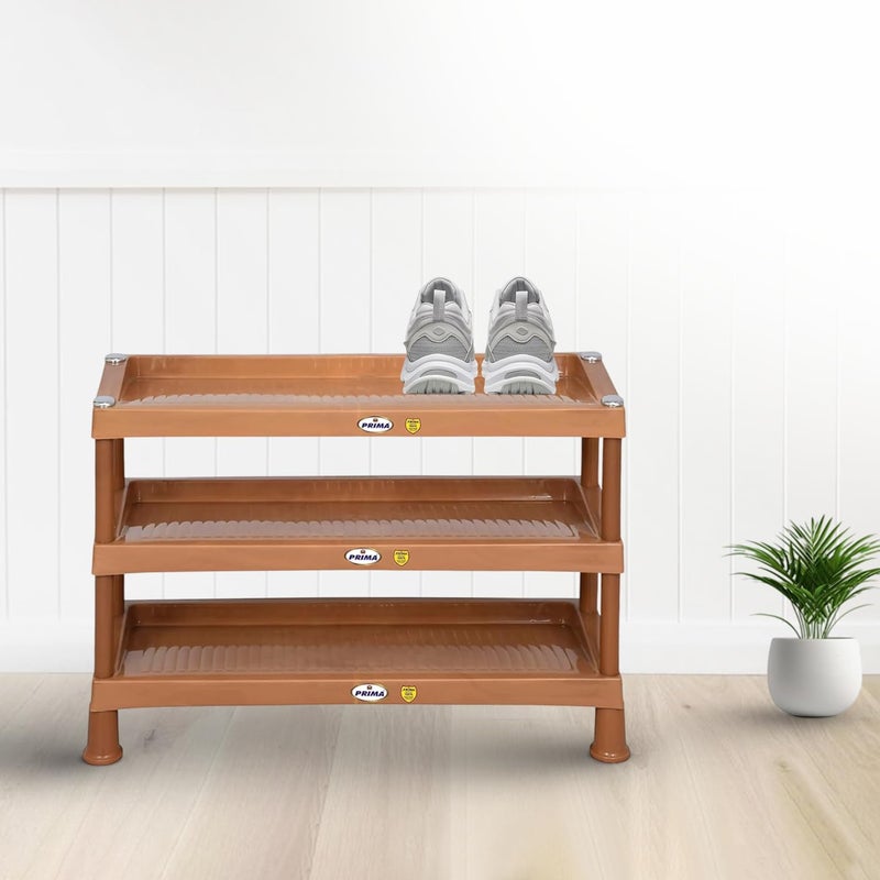 Prima Plastic Shoe Rack-3 | Storage Organizer | Shelves for Home | Living Room | Bedroom (3 Shelves), Sandal - Image 4