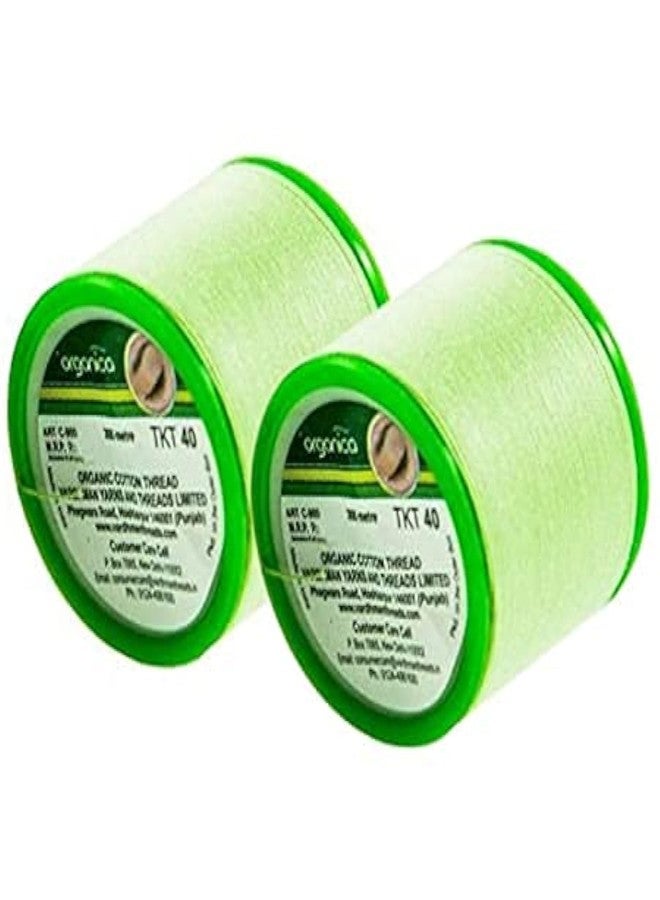 TINY DEAL Organic Cotton Eyebrow Threading Thread for Eyebrow-Shaping, Removing Facial Hair and Smoothening Facial Skin 2 Spool x 300m - Image 1