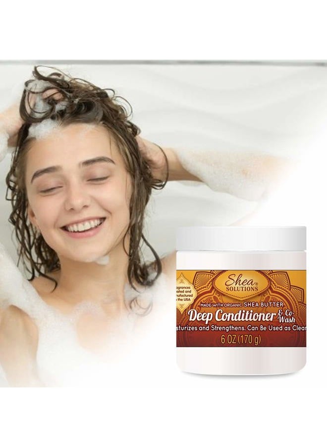 Simply Shea بلسم عميق وغسل مشترك مع زبدة الشيا العضوية (خالي من البارابين) 6 أونصات - Image 3