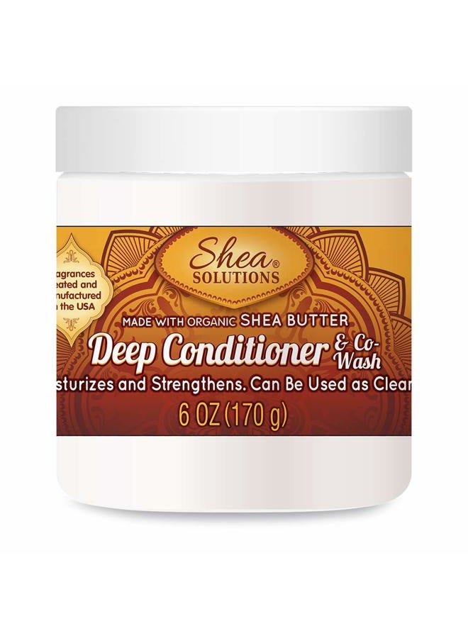 Simply Shea بلسم عميق وغسل مشترك مع زبدة الشيا العضوية (خالي من البارابين) 6 أونصات - Image 1