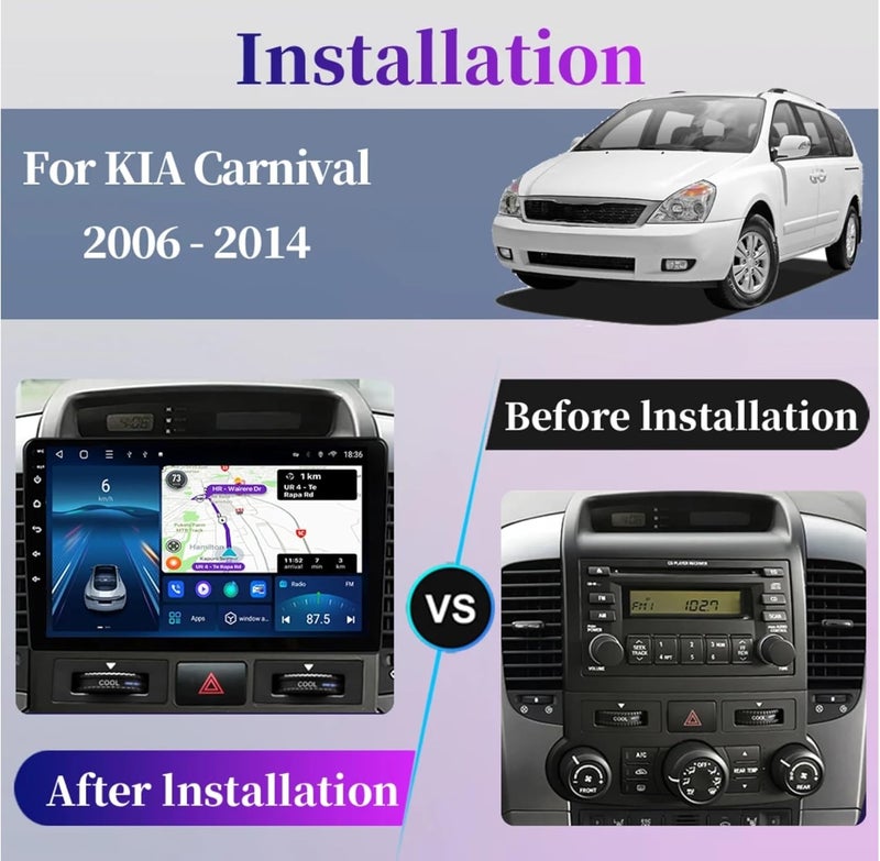 4k MRC android car screen for kia carnival model 2006 to 2014 with ahd reverse camera - Image 4