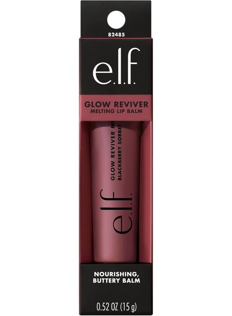 elf Glow Reviver Melting Blackberry Sorbet Lip Balm, Hydrating Tinted Lip Balm For A Glossy Finish & Soft, Supple Lips, Vegan & Cruelty-Free - Image 2