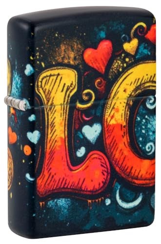 Zippo Love Mural Design 540 Matte Pocket Lighter - Image 1