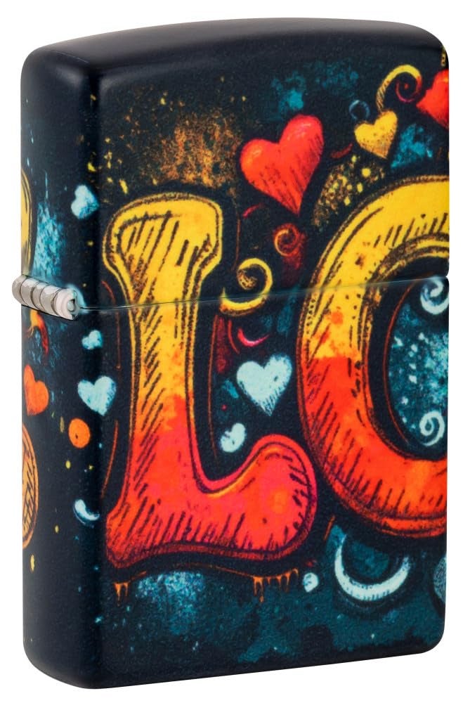 Zippo Love Mural Design 540 Matte Pocket Lighter - Image 2