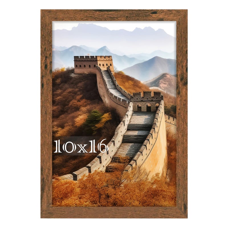 Picrit 10x16 Frame  Photo Frame for Wall Mounting Display  Brown - Image 1