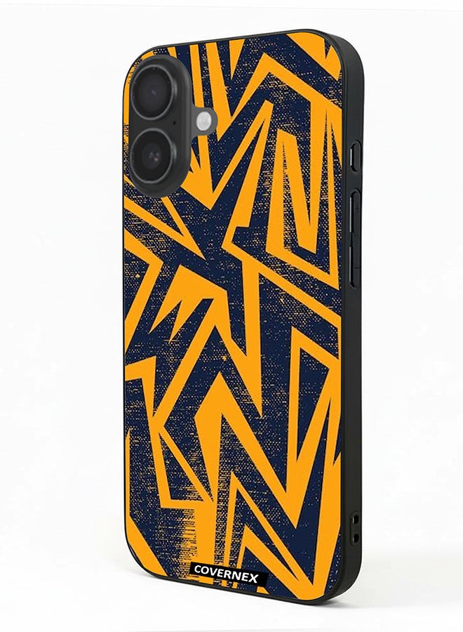 Covernex Apple iPhone 16 Plus Protective Case Cover Printed Featuring Urban Lightning Geometric Camo - Image 1