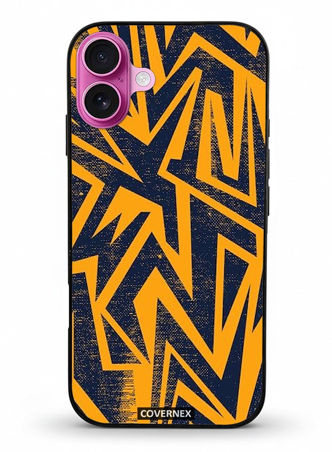 Covernex Apple iPhone 16 Plus Protective Case Cover Printed Featuring Urban Lightning Geometric Camo - Image 2