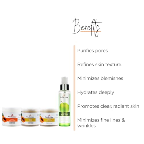 Vedic Line Vedicline Crystal Clear Skin Care Combo, With Papaya & Green Apple Extract For Healthy Glowing Skin, (Pack Of 4) 400 ml - Image 2
