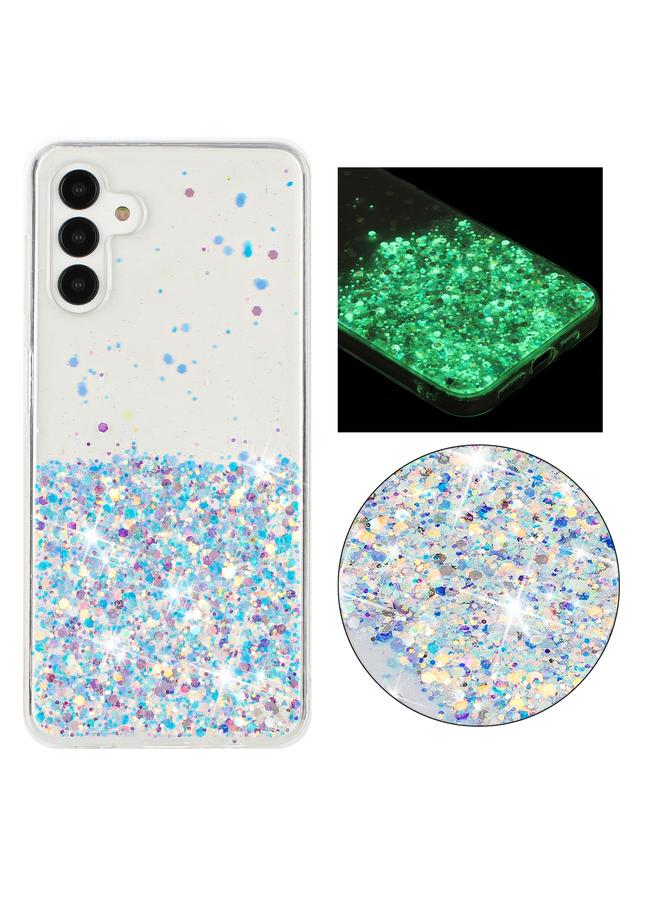 S-TOP Case For Samsung Galaxy A04S Transparent Frame Noctilucent Glitter Powder TPU Phone Case - Image 1