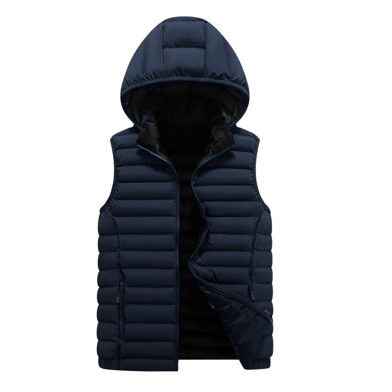Vest Navy Blue New Autumn and Winter Men's Versatile Large Size Thickened Warm