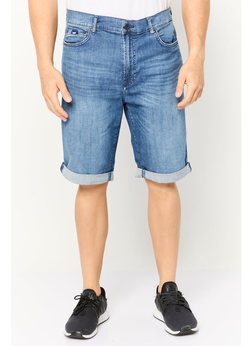 GAS Men Wash Denim Shorts, Blue  - Image 1
