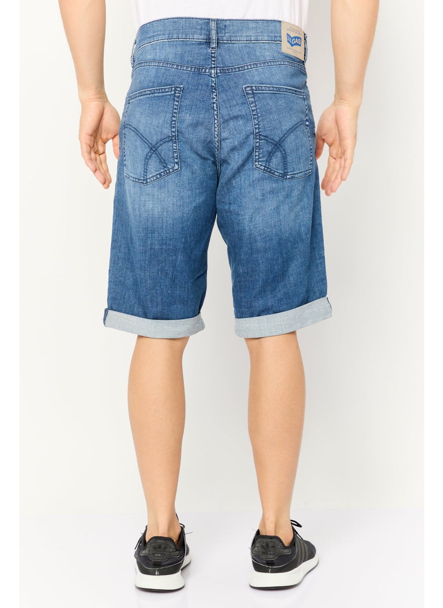 GAS Men Wash Denim Shorts, Blue  - Image 4