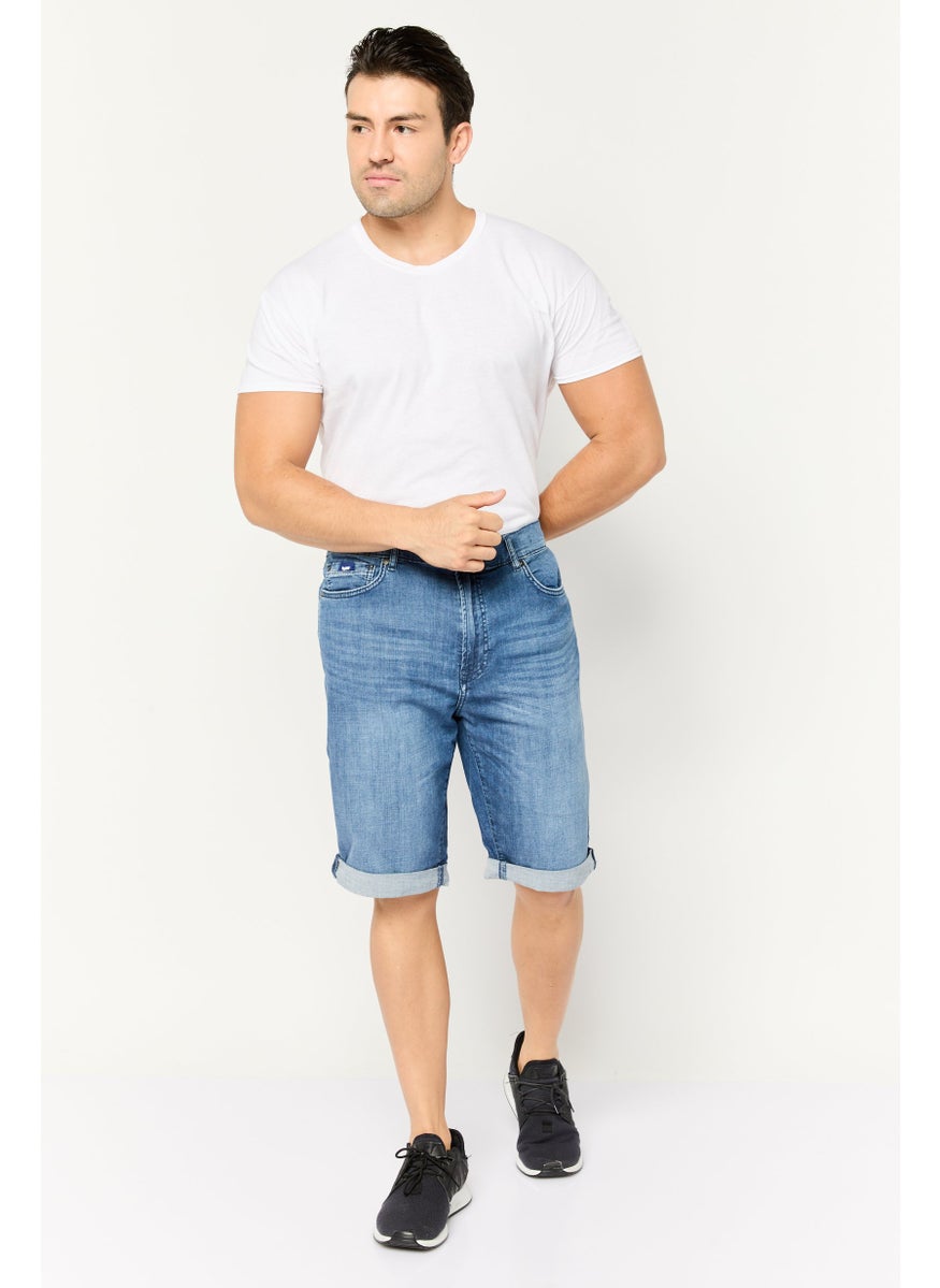 GAS Men Wash Denim Shorts, Blue  - Image 2