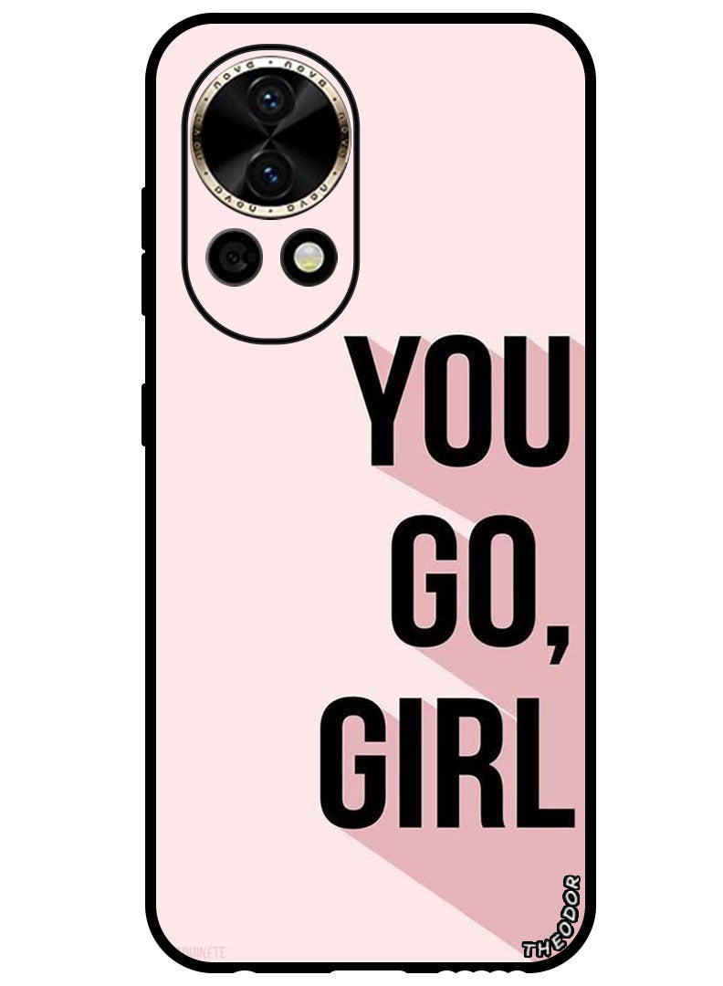 Theodor Protective Case Anti Scratch Shock Proof Bumper Cover For Huawei Nova 12 Pro You go girl - Image 1