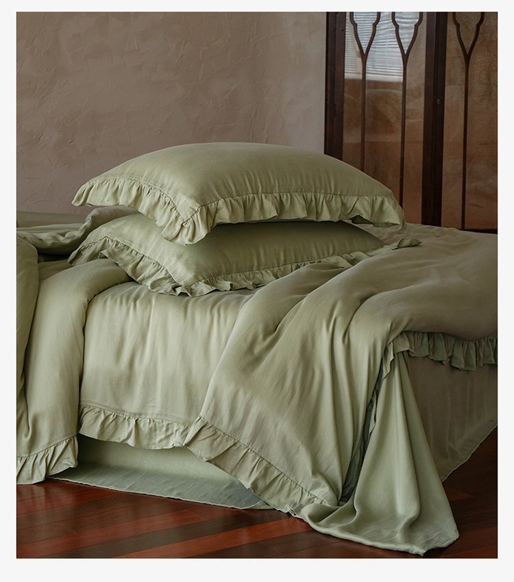 Fog Charcoal Gray Bedding Set - Floral Lace Design, Sophisticated and Calm - Image 3