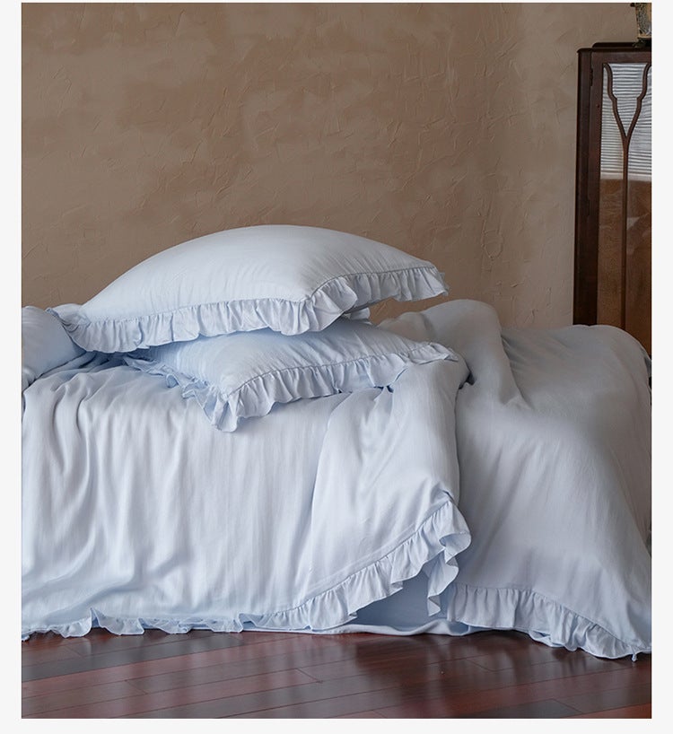 Fog Charcoal Gray Bedding Set - Floral Lace Design, Sophisticated and Calm - Image 5