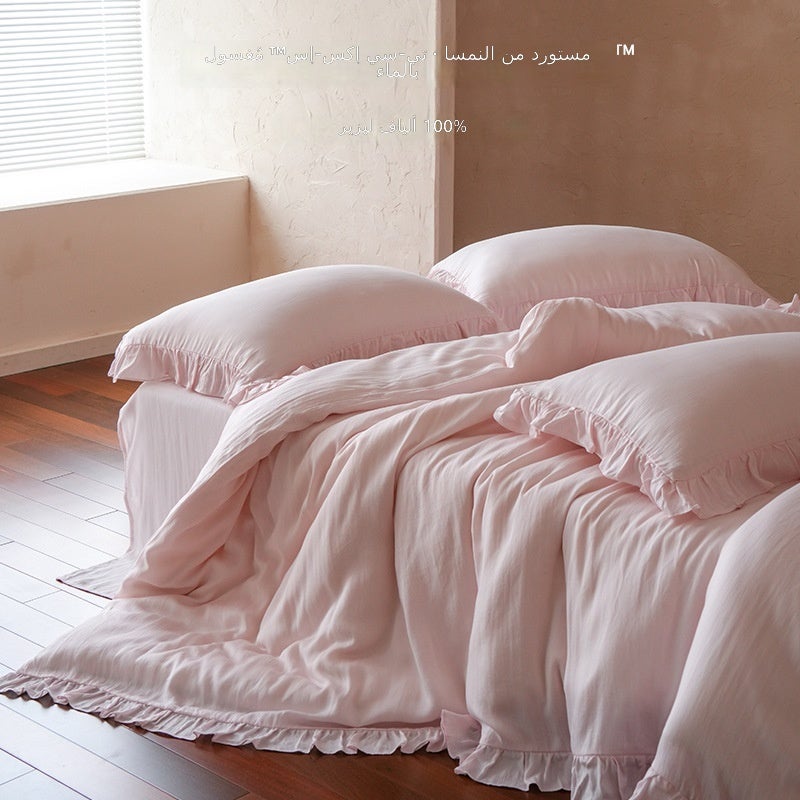 Fog Charcoal Gray Bedding Set - Floral Lace Design, Sophisticated and Calm - Image 2