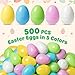 Jumlys 500 PCS 24 Plastic Easter Eggs Bulk Empty Easter Eggs in 5 Colors Fillable Pastel Colorful Eggs with Hinge Perfect for Easter Hunt Basket Stuffers Fillers and Easter Theme Party Favors - Image 4