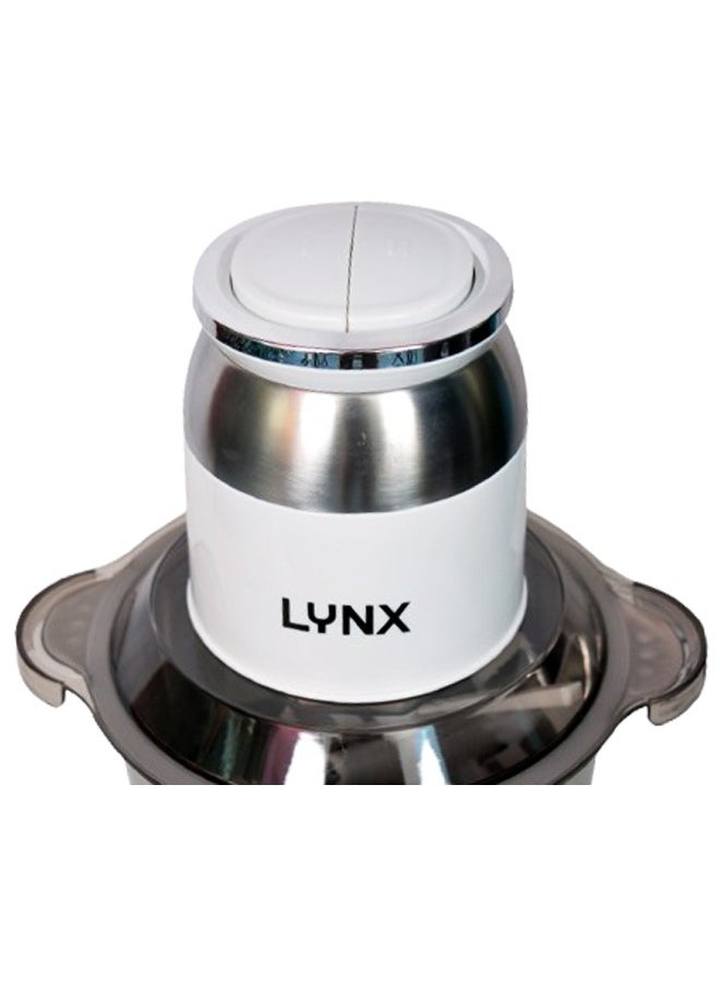 lynx Chopper for Vegetables and Meat – 2 Liters, 300W Powerful Copper Motor, Two Adjustable Speeds, Stainless Steel Bowl, Non-Slip Base, Safe & Quiet Operation, LY-CH-5002  - Image 2