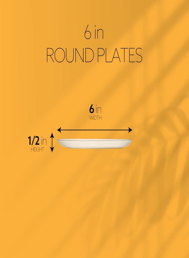 PLASTICPRO [6'' 40 عبوة] أطباق حلوى بلاستيكية صلبة ذات وزن ثقيل وشفافة فاخرة مقاس 6 بوصات - Image 5