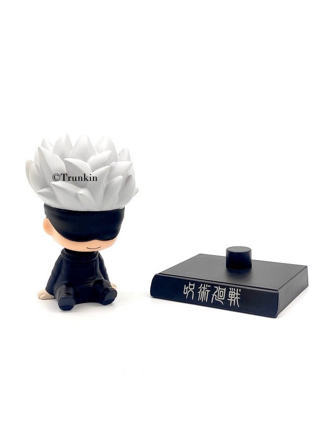 Trunkin Trunkin Jujutsu Kaisen Gojo Satoru Bobblehead | PVC Anime Figurine | Model Anime Toys Bobble Head (Multicolor) - 14 Cms  - Image 4